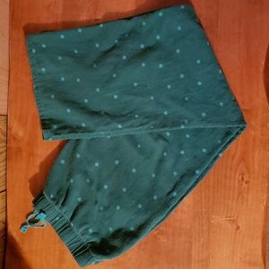 Cotton flannel sleep pants in green